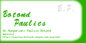 botond paulics business card